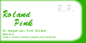 roland pink business card